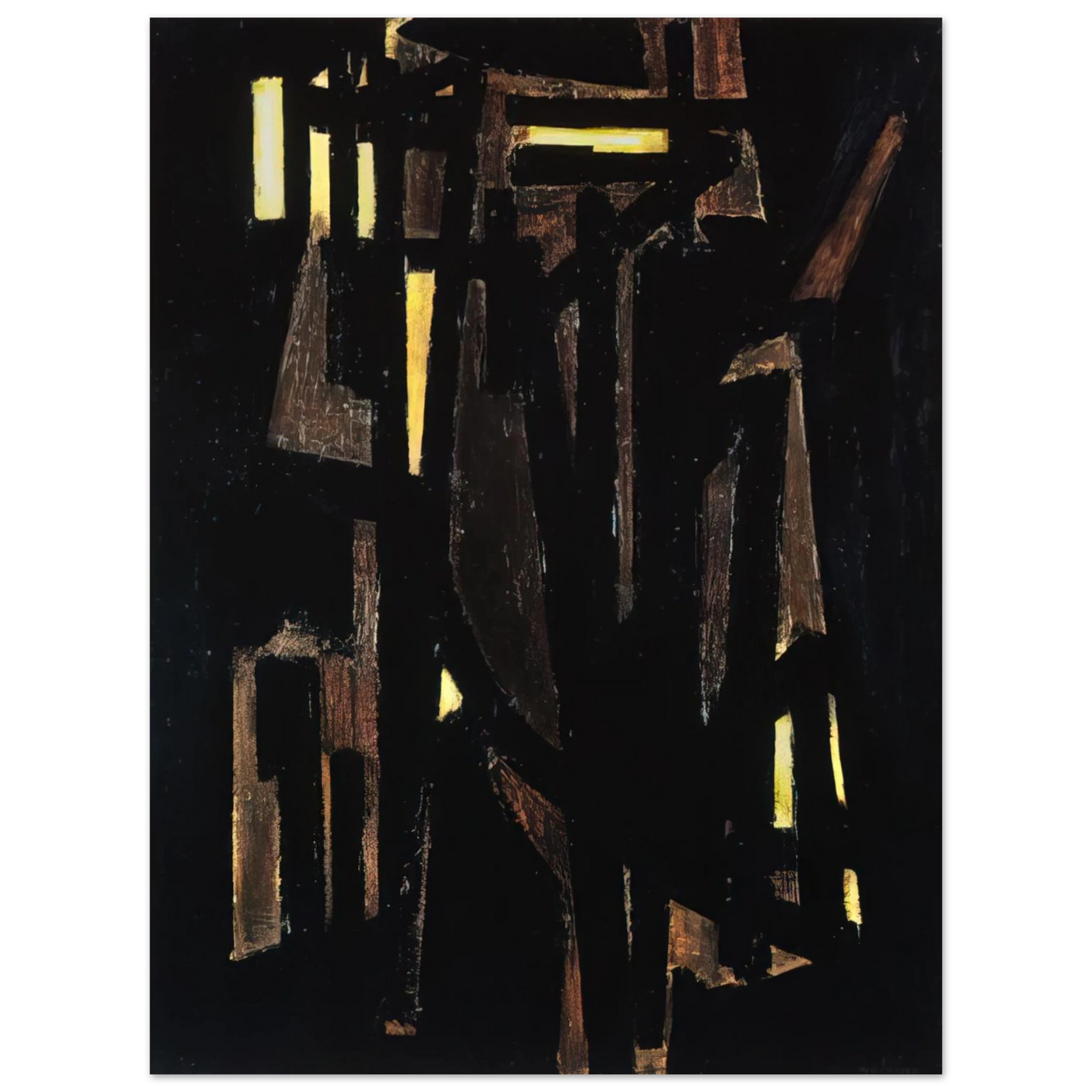 Pierre Soulages - Peinture 146 x 114 cm, 1950 - 1950 75x100 cm / 30x40inches Fine Art Poster