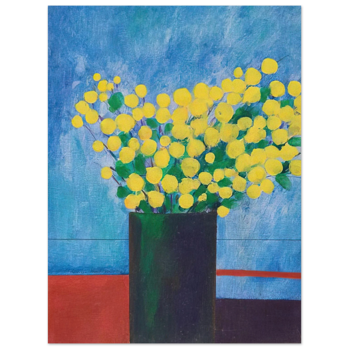 Aldemir Martins - Vase With Flowers - 1968 75x100 cm / 30x40inches Fine Art Poster