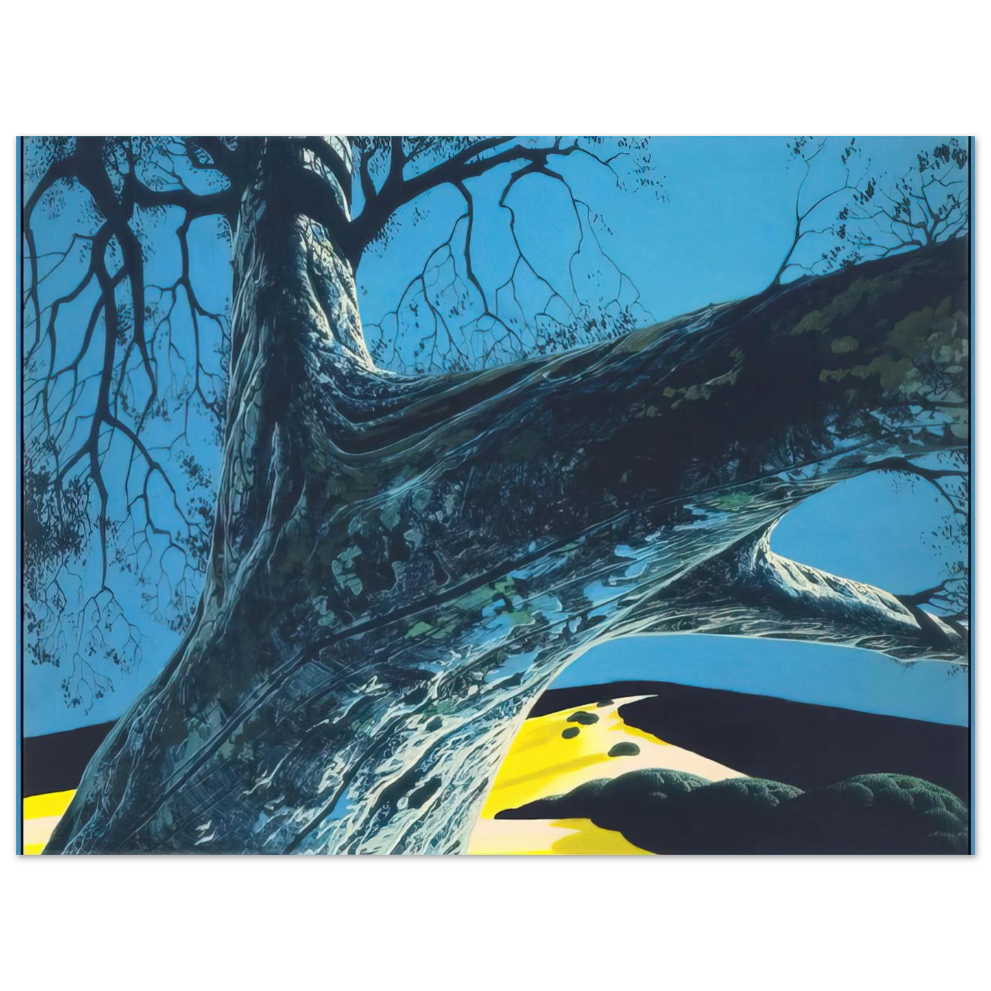 Eyvind Earle - Distant Meadow 75x100 cm / 30x40inches Fine Art Poster