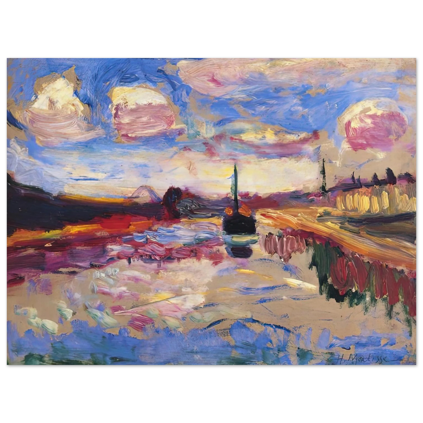 Henri Matisse - CANAL DU MIDI 1899 75x100 cm / 30x40inches Fine Art Poster