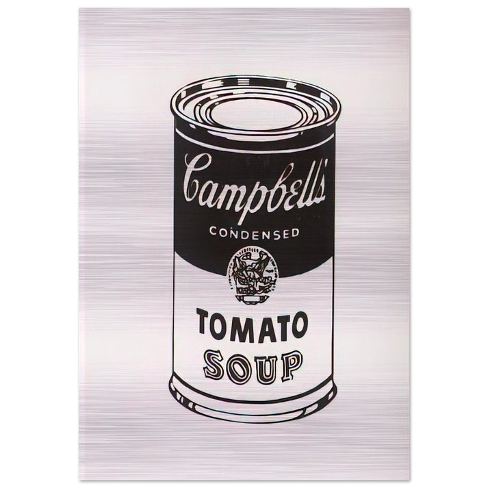 Campbell's Soup Can Tomato -Retrospective Series - Andy Warhol Brushed Aluminum Print - 70x100 cm / 28x40 inches | Andy Warhol Aluminum Print | Andy Warhol Prints