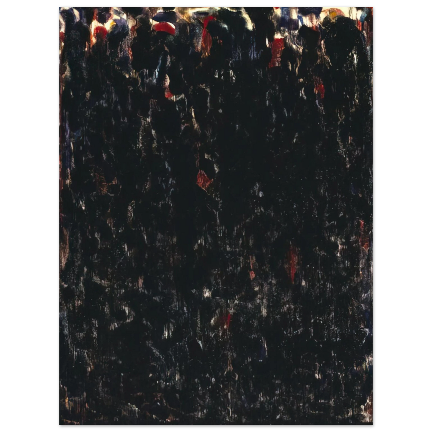 Sam Francis - Untitled Black Clouds 75x100 cm / 30x40inches Fine Art Poster