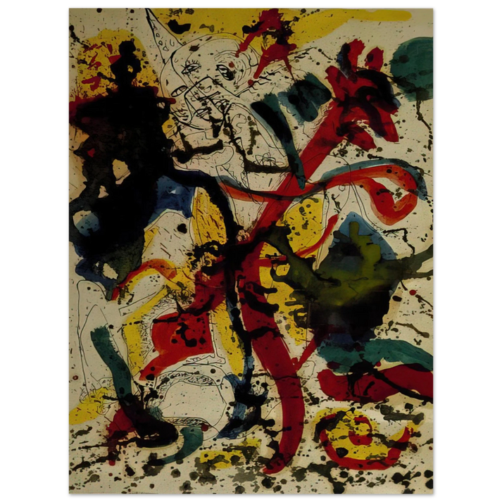 Jackson Pollock - UNTITLED 1944 75x100 cm / 30x40inches Fine Art Poster