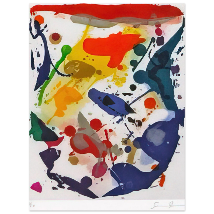 Sam Francis - Untitled 044 75x100 cm / 30x40inches Fine Art Poster