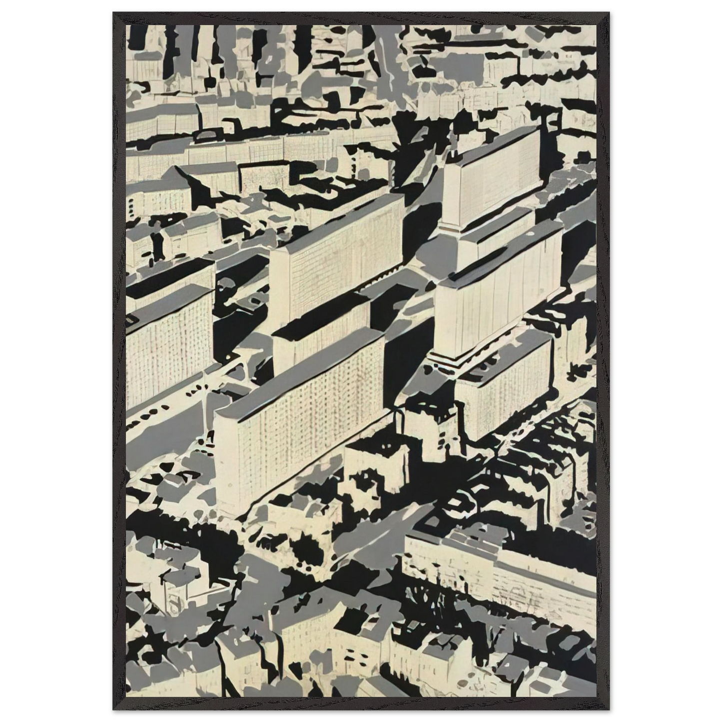OWNSCAPE HA 1968 - Gerhard Richter 70x100 cm / 28x40 inches Framed Art Print – Black Wooden Frame
