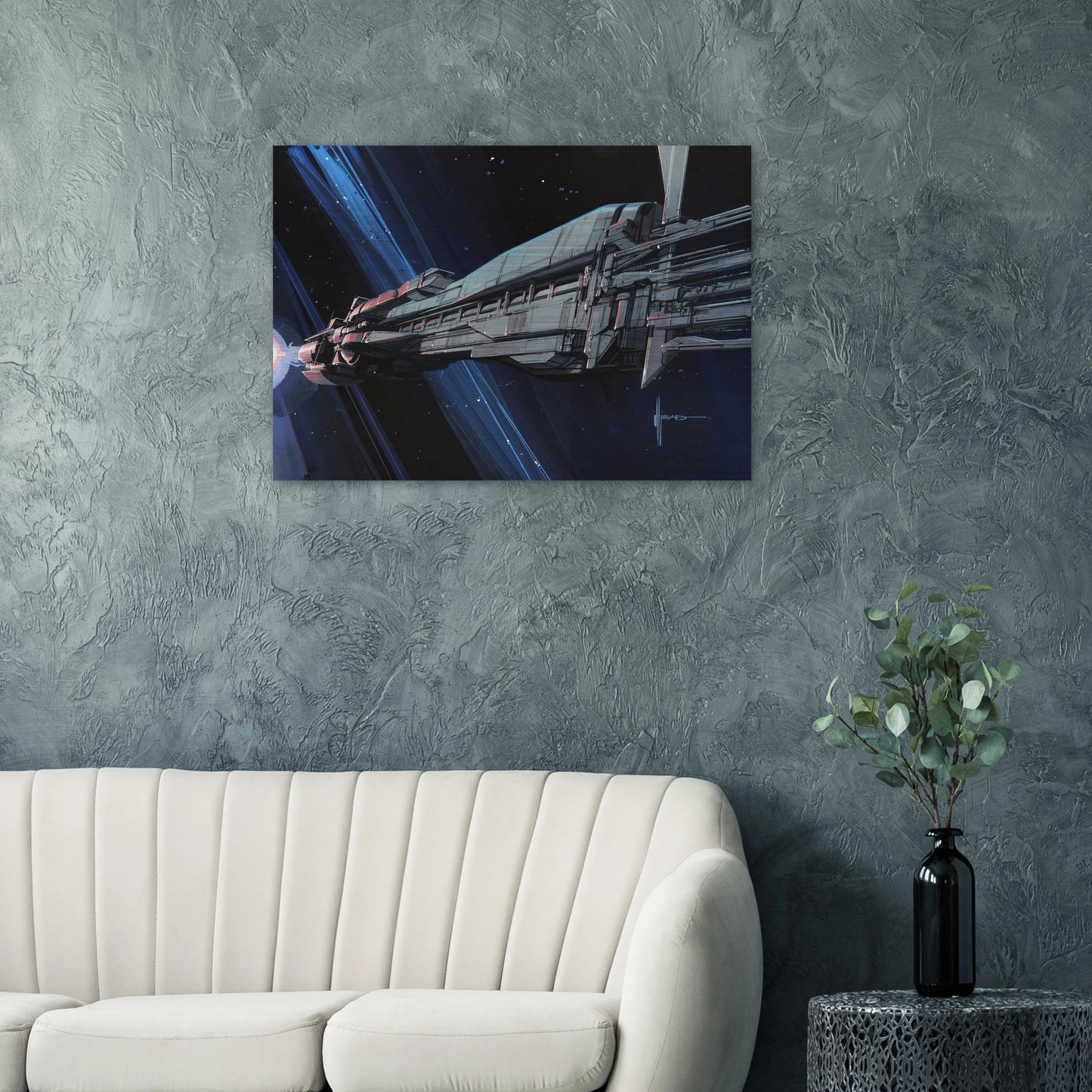Syd Mead - Syd Mead Brushed Aluminum Print - 70x100 cm / 28x40 inches | Syd Mead Aluminum Print | Syd Mead Prints