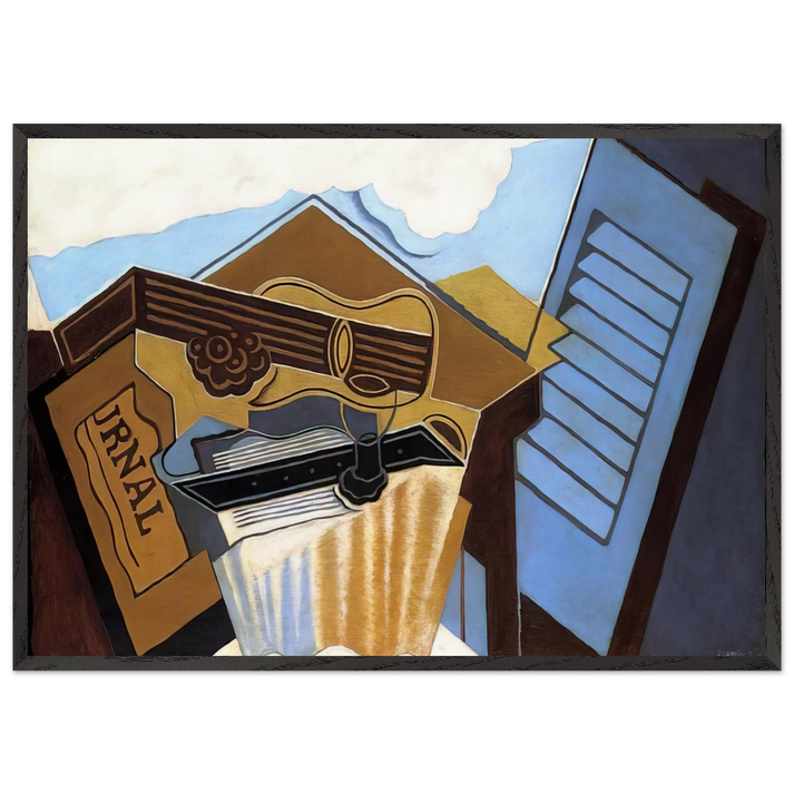 THE CLOUD 1921 - Juan Gris 70x100 cm / 28x40 inches Framed Art Print – Black Wooden Frame