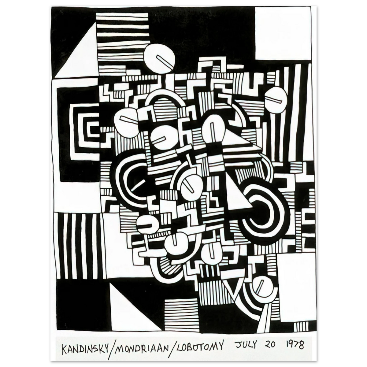 Keith Haring - UNTITLED 1978 75x100 cm / 30x40inches Fine Art Poster | Keith Haring Art For Sale