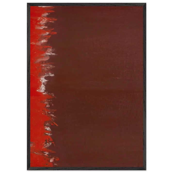 Untitled 3 N1 - Barnett Newman 70x100 cm / 28x40 inches Framed Art Print – Black Wooden Frame