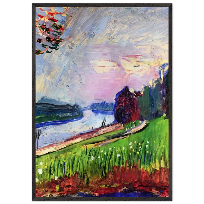 COPSE OF THE BANKS OF THE GARONNE 1900 - Henri Matisse 70x100 cm / 28x40 inches Framed Art Print – Black Wooden Frame