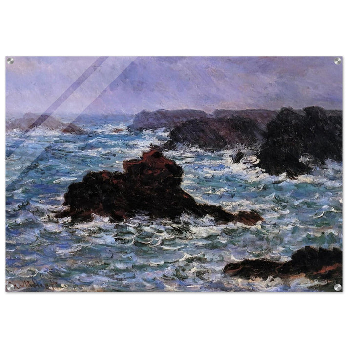 Belle-Ile, Rain Effect - claude monet Acrylic Print - 70x100 cm / 28x40″ inches
