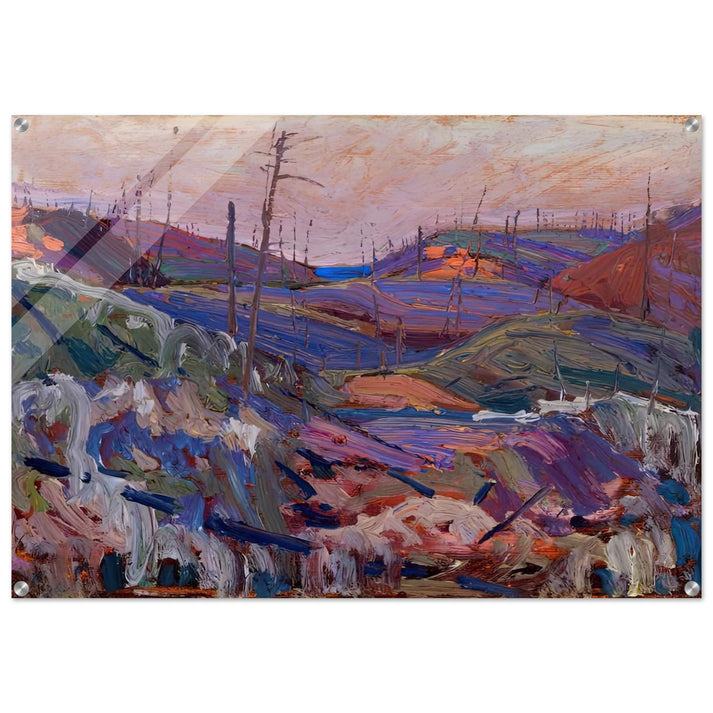 FIRE SWEPT HILLS 1915 - Tom Thomson Acrylic Print - 70x100 cm / 28x40″ inches | Tom Thomson Wall Art | Tom Thomson Prints