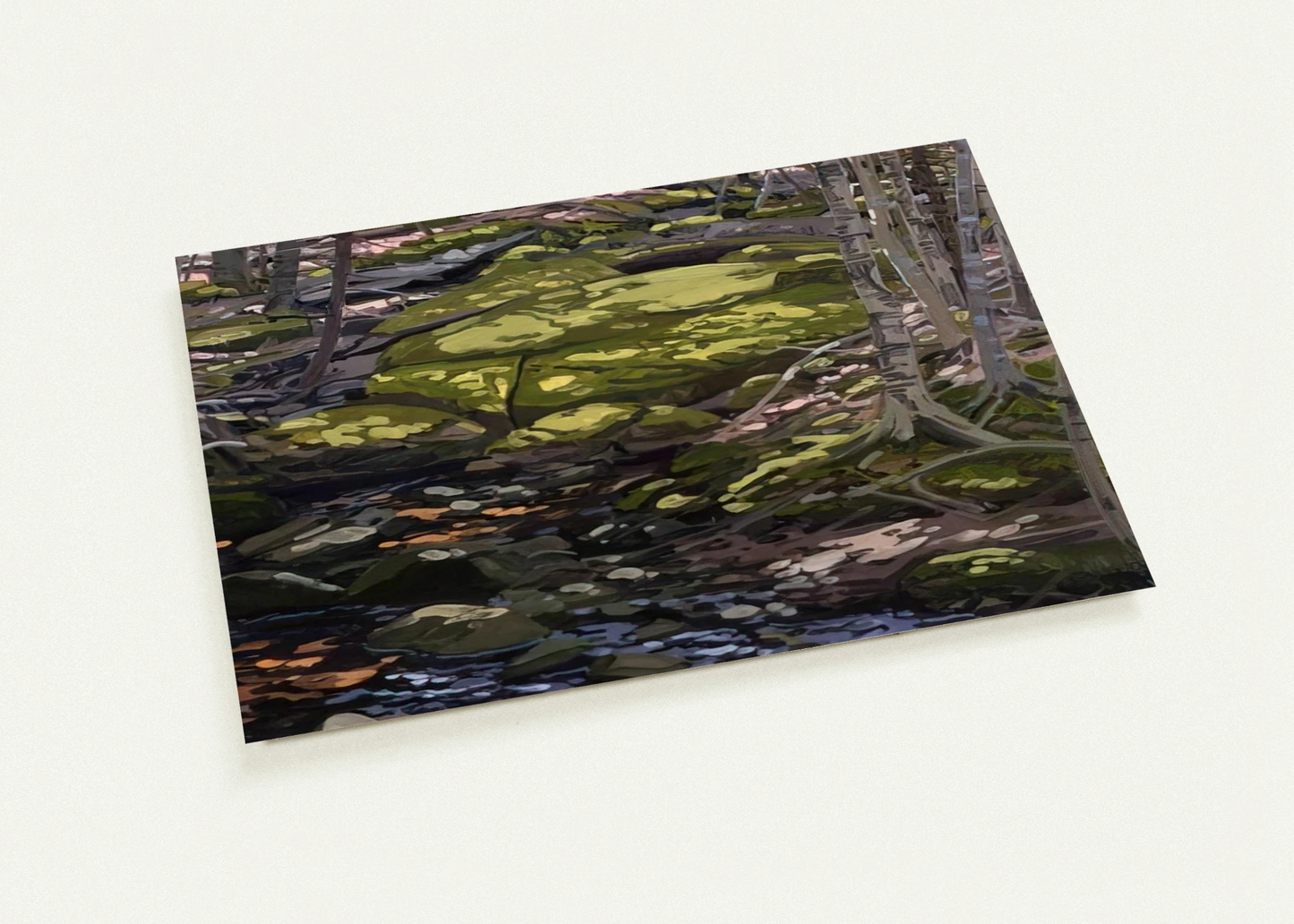 Light in Brook - Contemporary Realism By Neil Welliver Pack of 10 Post Cards | Neil Welliver Post Cards | A6 (10.5 x 14.8 cm) - 4.1 x 5.8 inches