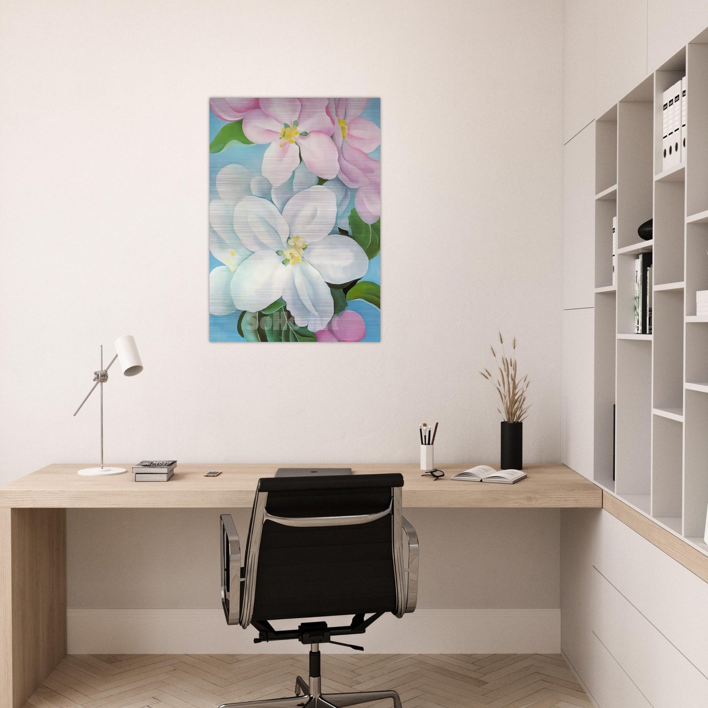 Apple Blossoms - Georgia O'Keeffe Brushed Aluminum Print - 70x100 cm / 28x40 inches | Georgia O'Keeffe Aluminum Print | Georgia O'Keeffe Prints