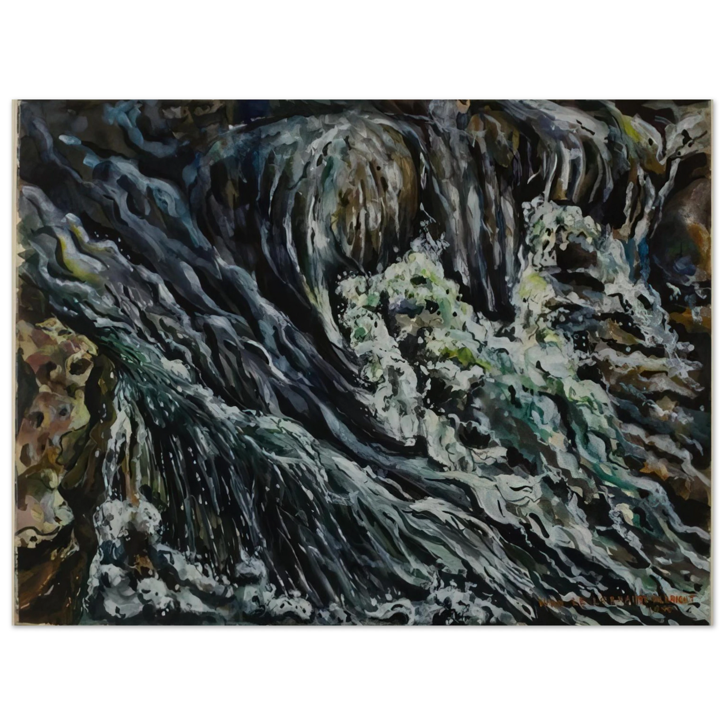 Ivan Albright - BRIDAL TEN SLEEP FALLS 75x100 cm / 30x40inches Fine Art Poster