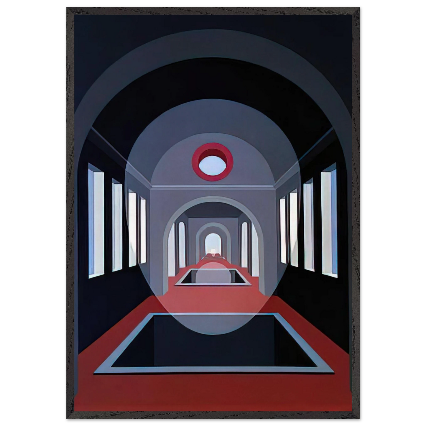 Transection 15 - 1972 - Clarence Holbrook Carter 70x100 cm / 28x40 inches Framed Art Print – Black Wooden Frame