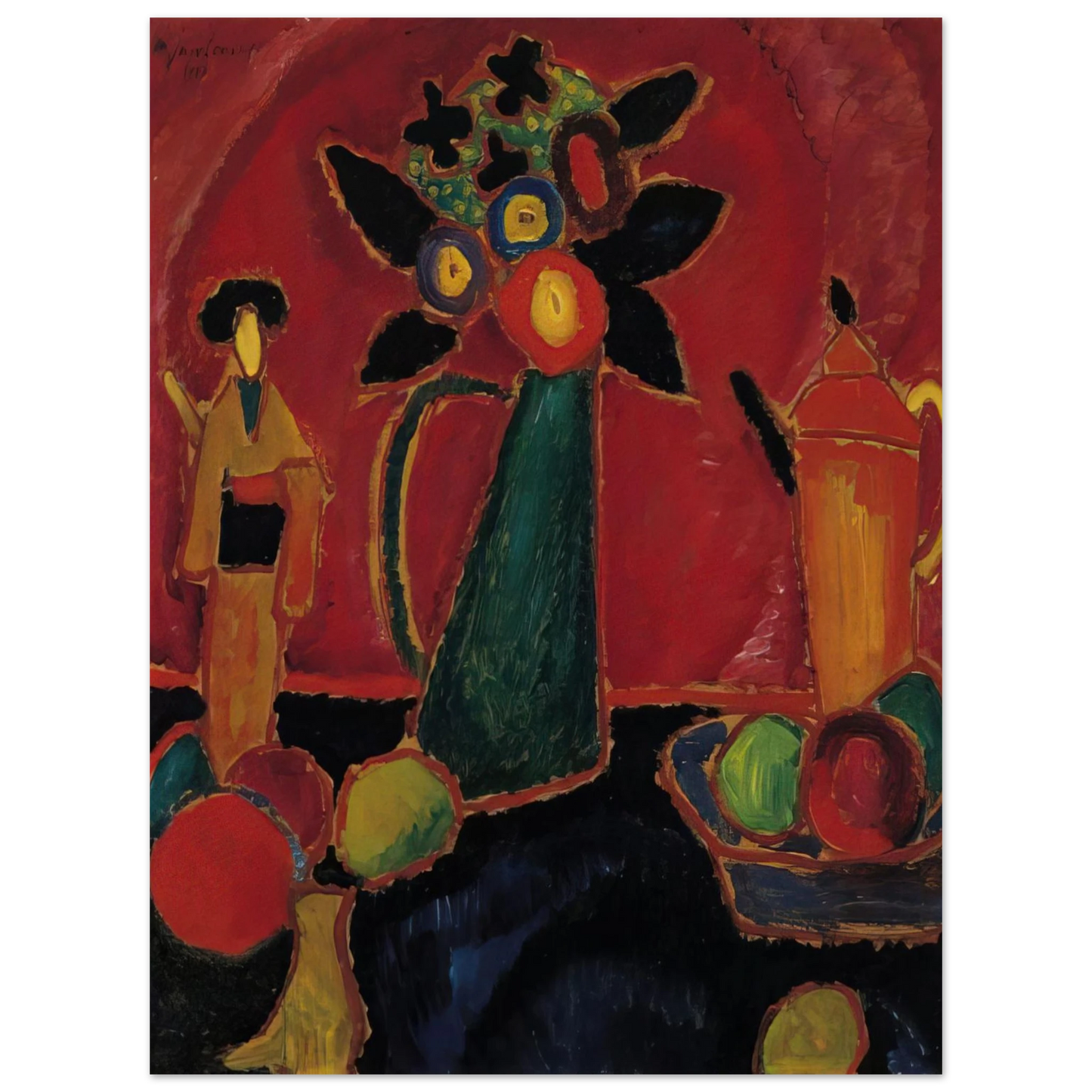 Alexej von Jawlensky - JAPANESE FLOWER 1913 75x100 cm / 30x40inches Fine Art Poster