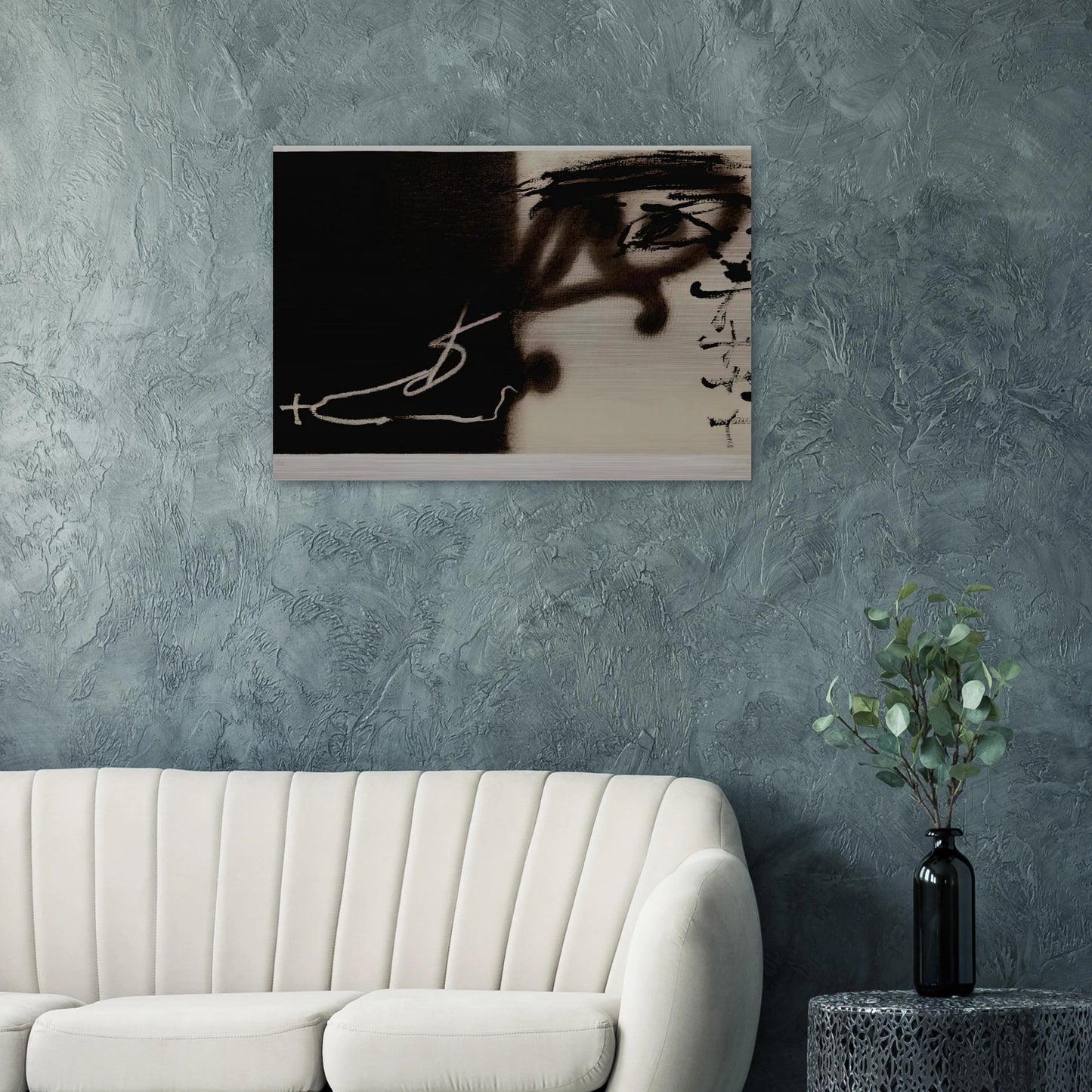 DIVIS 1983 - Antoni Tapies Brushed Aluminum Print - 70x100 cm / 28x40 inches | Antoni Tapies Aluminum Print | Antoni Tapies Prints