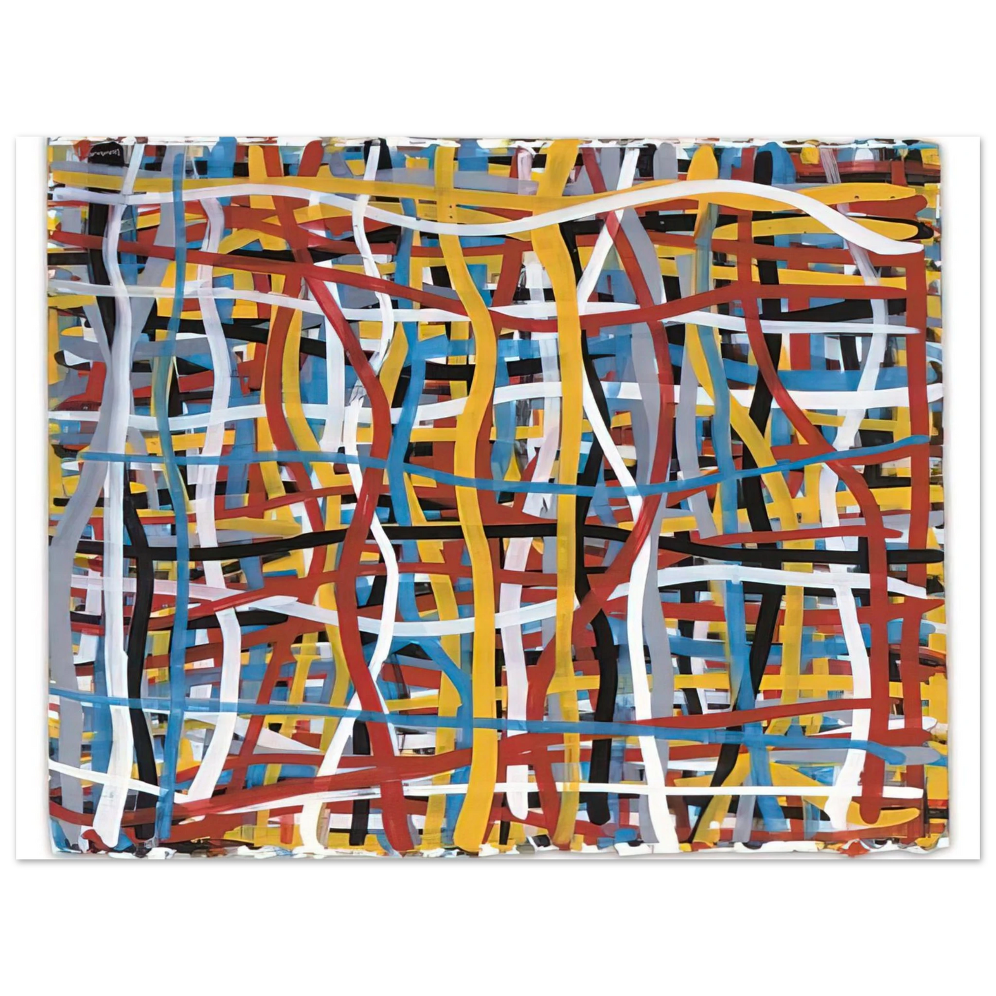 Sol LeWitt - Irregular Vertical and Horizontal Bands of Color Superimposed 75x100 cm / 30x40inches Fine Art Poster