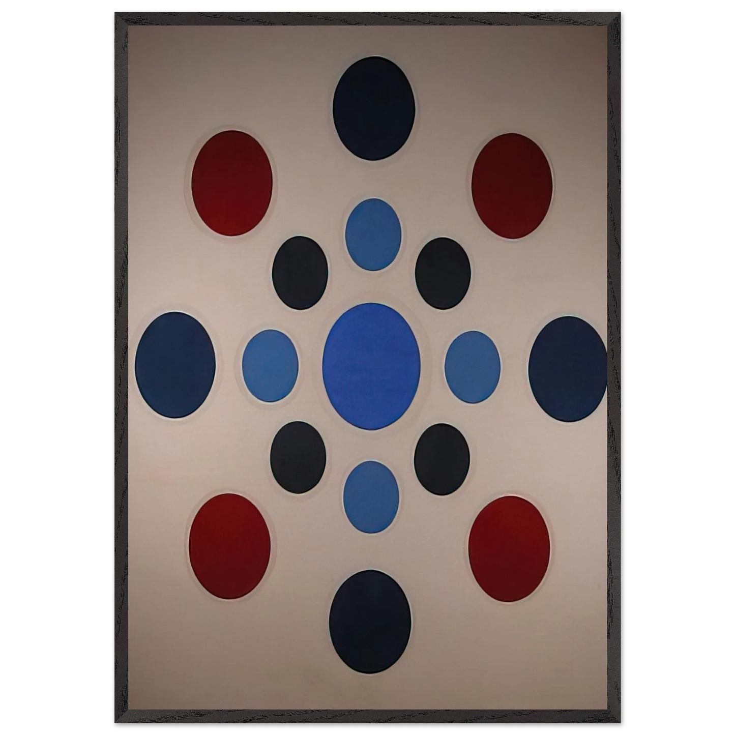 Red Plum - 1961 - Thomas Downing 70x100 cm / 28x40 inches Framed Art Print – Black Wooden Frame