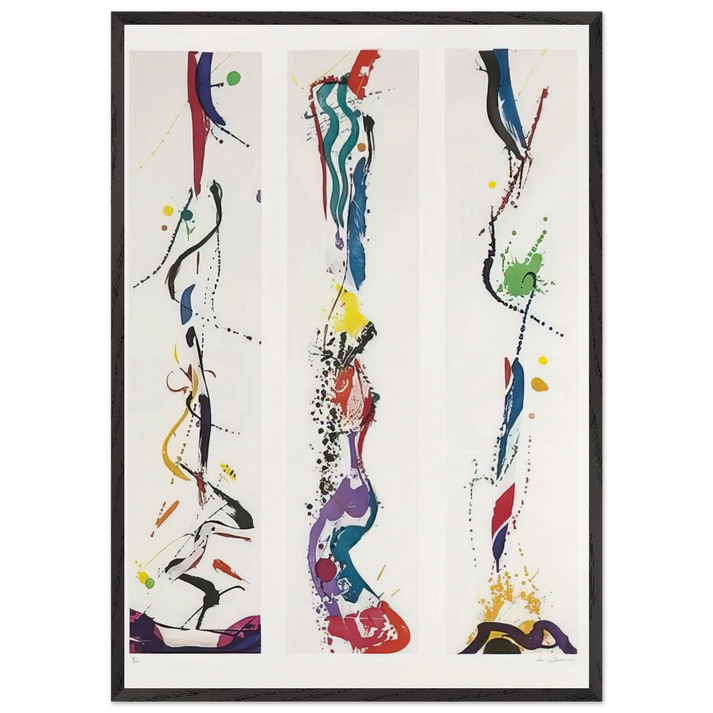 Untitled Lembark I92 - Sam Francis 70x100 cm / 28x40 inches Framed Art Print – Black Wooden Frame