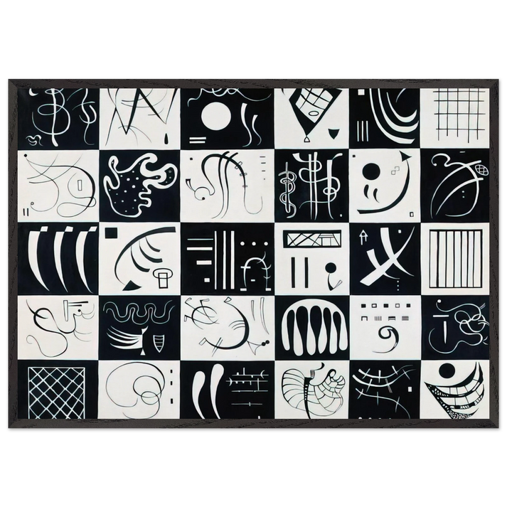 THIRTY 1937 - Wassily Kandinsky 70x100 cm / 28x40 inches Framed Art Print – Black Wooden Frame