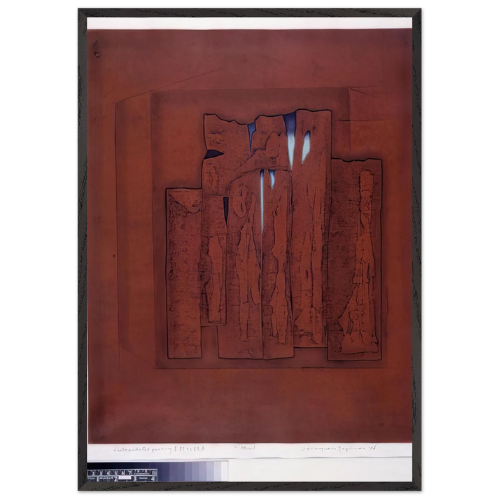 Dilapidated Poetry A - 1976 - Hiroyuki Tajima 70x100 cm / 28x40 inches Framed Art Print – Black Wooden Frame