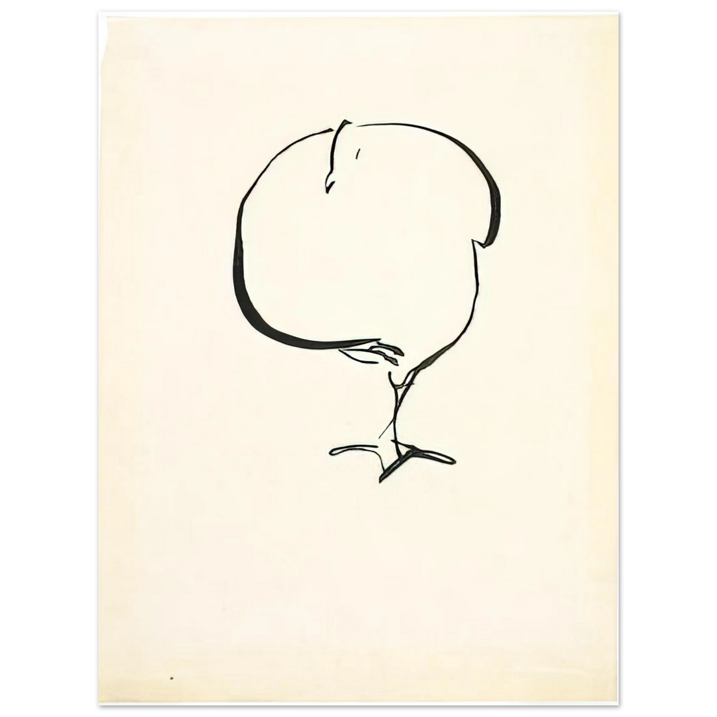 Josef Albers - STANDING BIRD FRONT VIEW 1917 75x100 cm / 30x40inches Fine Art Poster