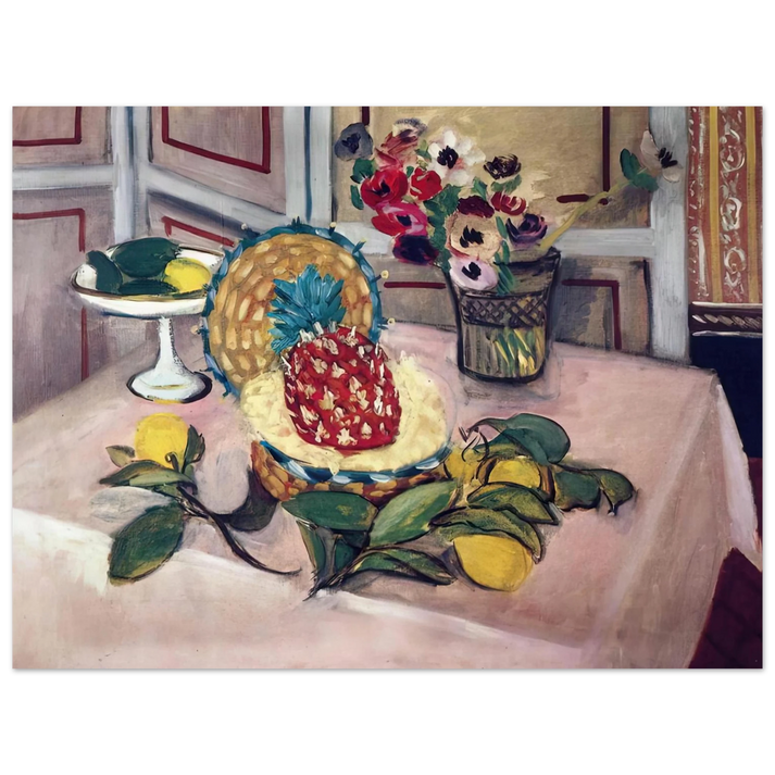Henri Matisse - STILL LIFE WITH PINEAPPLES 1940 75x100 cm / 30x40inches Fine Art Poster