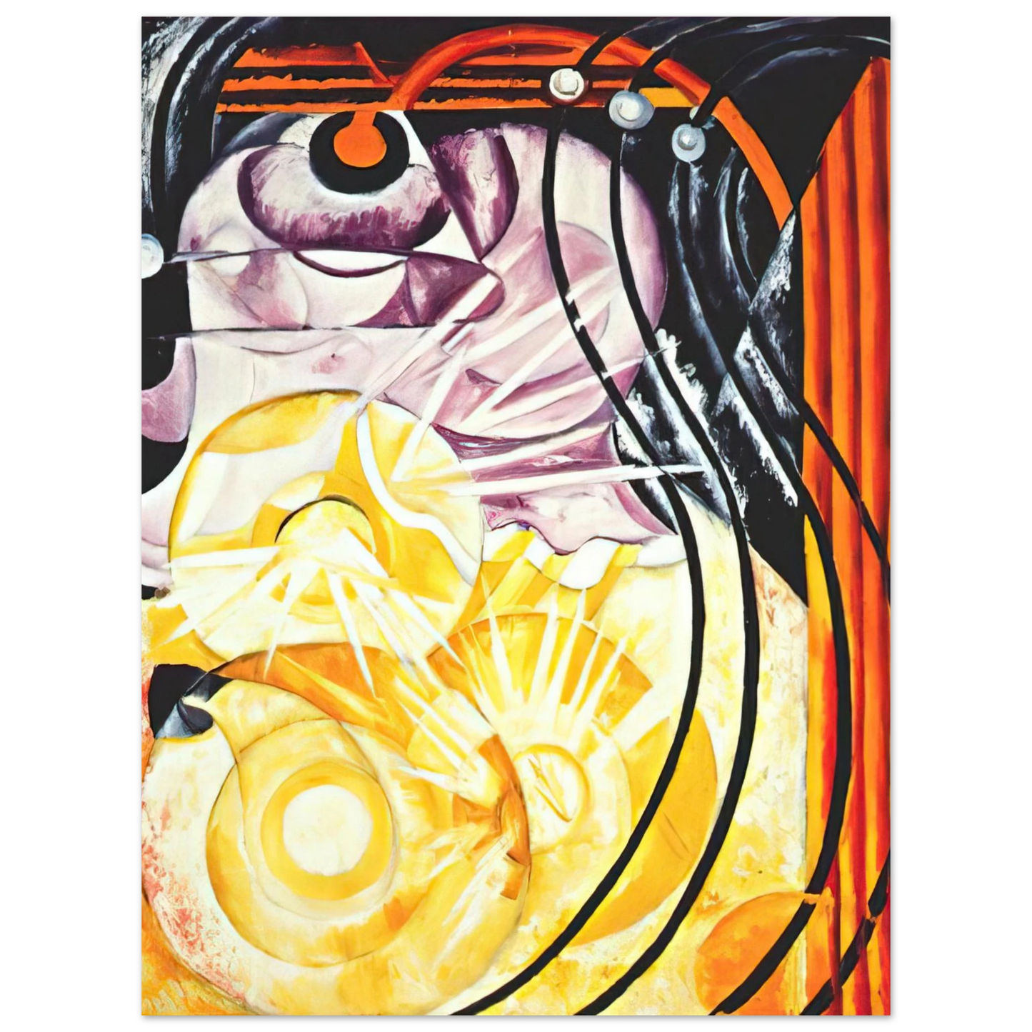 Natalia Goncharova - Electric lamp - 1913 75x100 cm / 30x40inches Fine Art Poster