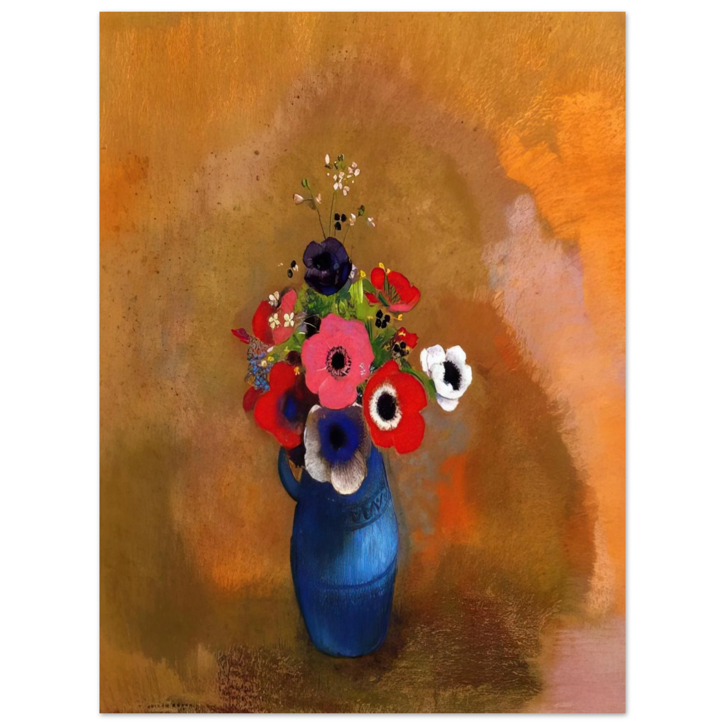 Odilon Redon - BOUQUET OF ANEMONES 75x100 cm / 30x40inches Fine Art Poster