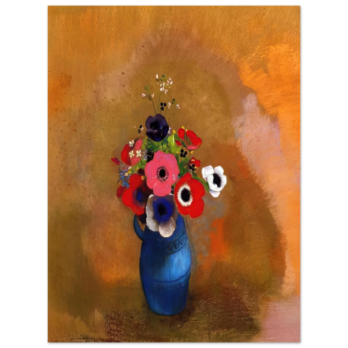 Odilon Redon - BOUQUET OF ANEMONES 75x100 cm / 30x40inches Fine Art Poster