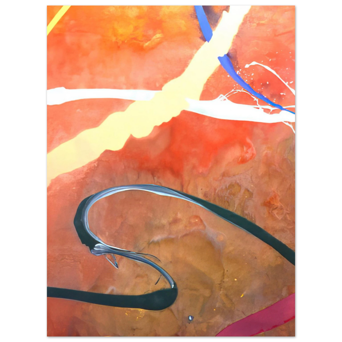 Ronnie Landfield - Serpentine - 1969 75x100 cm / 30x40inches Fine Art Poster