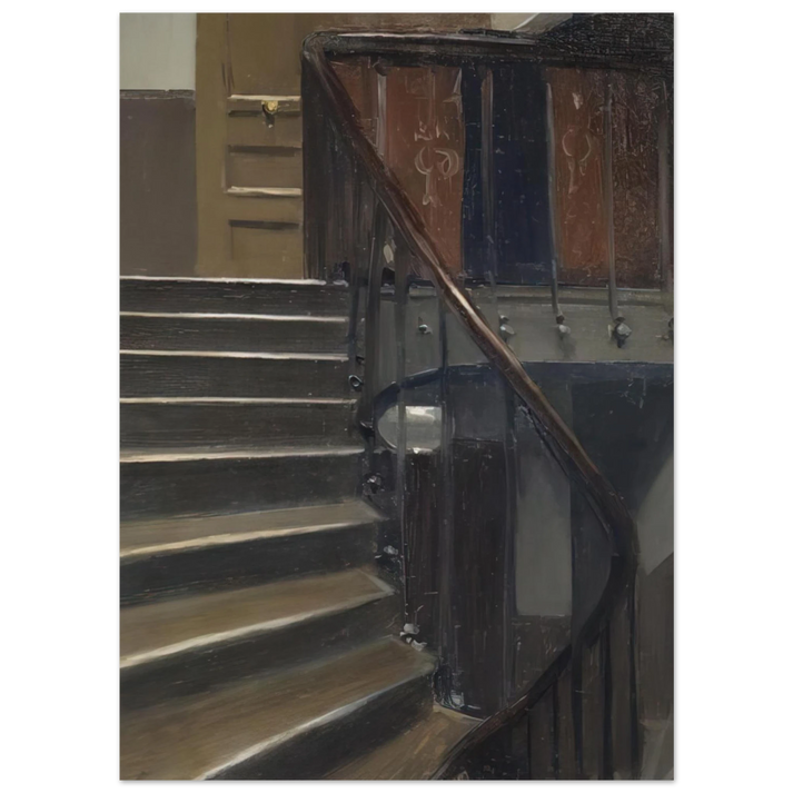 Edward Hopper - Stairway at 48 rue de Lille, Paris Fine Art Poster