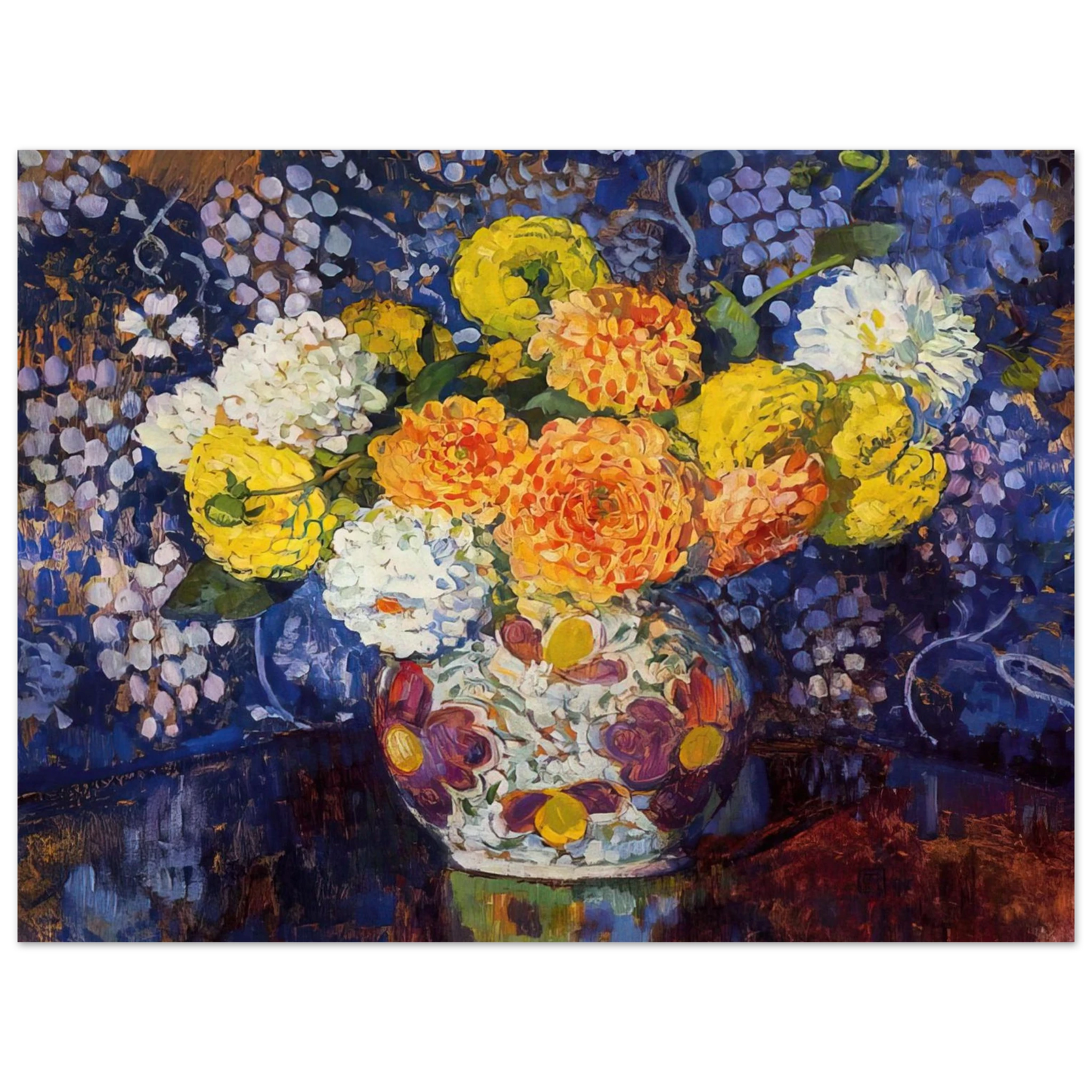 Theo van Rysselberghe - VASE OF FLOWERS 1907 75x100 cm / 30x40inches Fine Art Poster