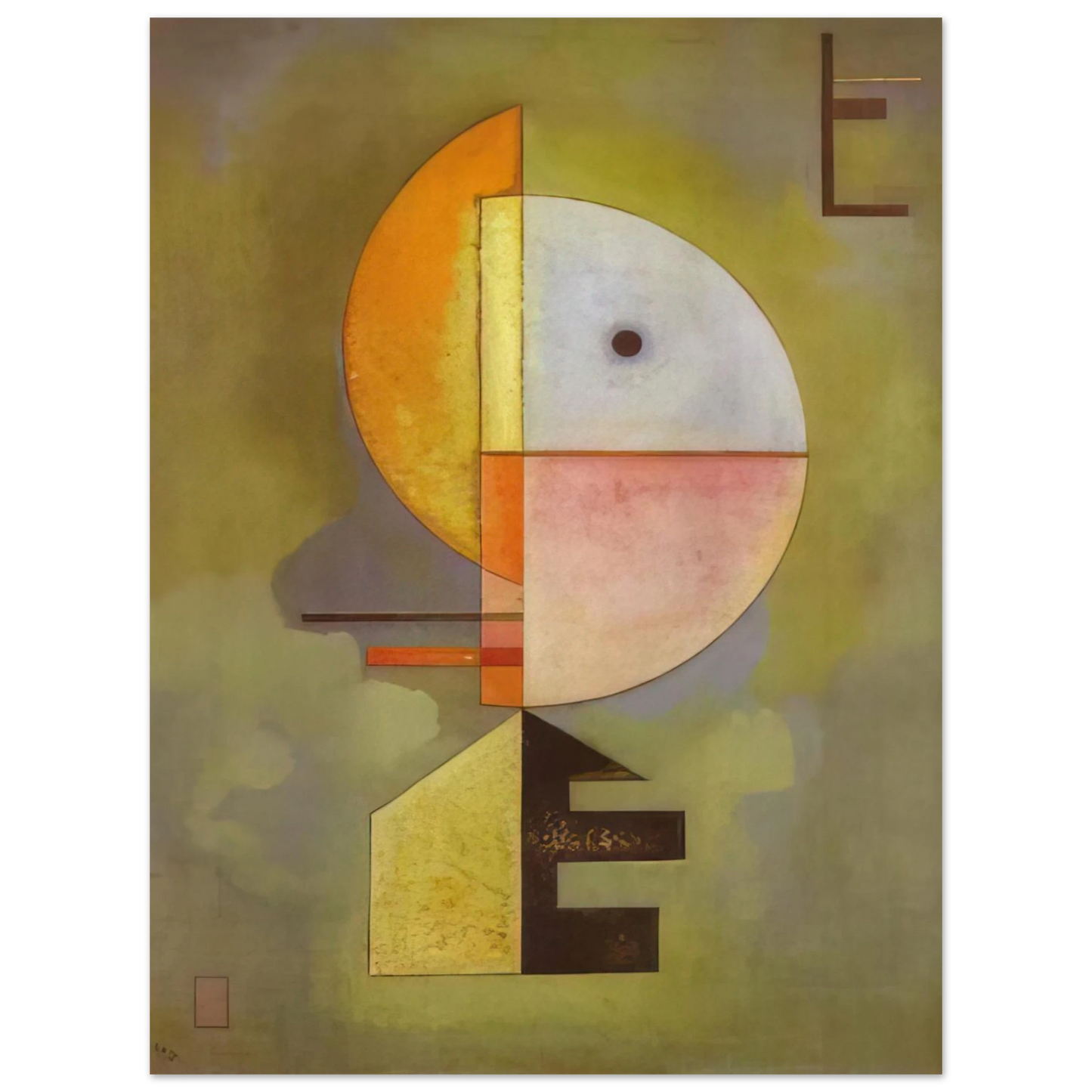 Wassily Kandinsky - UPWARD 1929 75x100 cm / 30x40inches Fine Art Poster