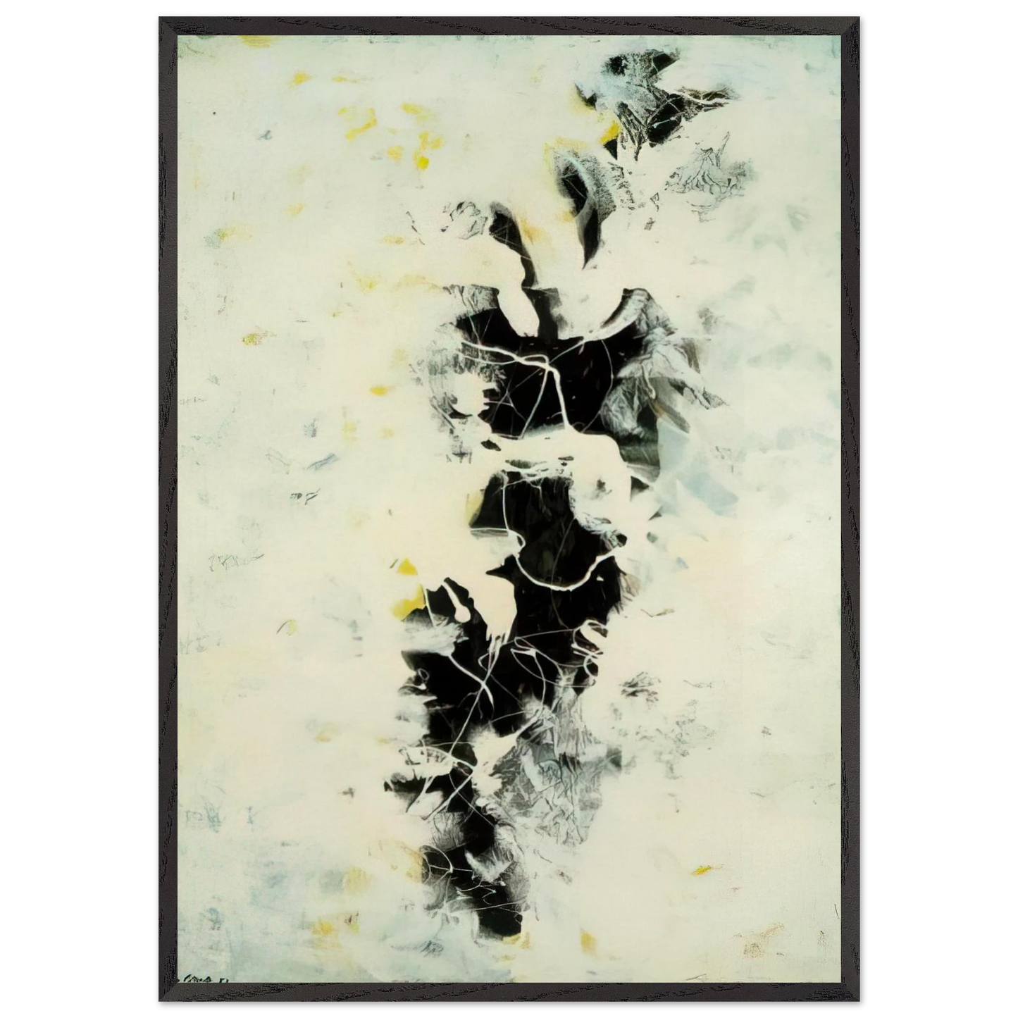 THE DEEP 1953 - Jackson Pollock 70x100 cm / 28x40 inches Framed Art Print – Black Wooden Frame