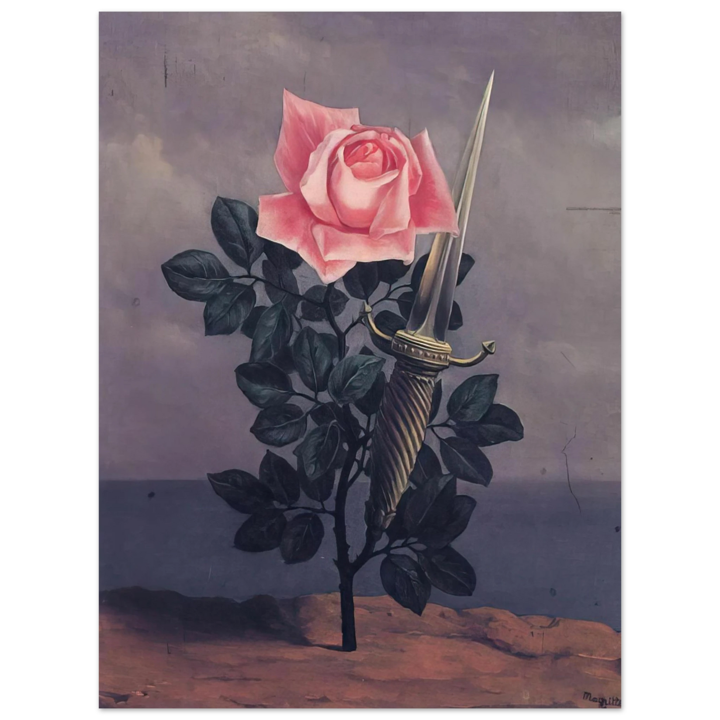 Rene Magritte - THE BLOW TO THE HEART 1952 75x100 cm / 30x40inches Fine Art Poster
