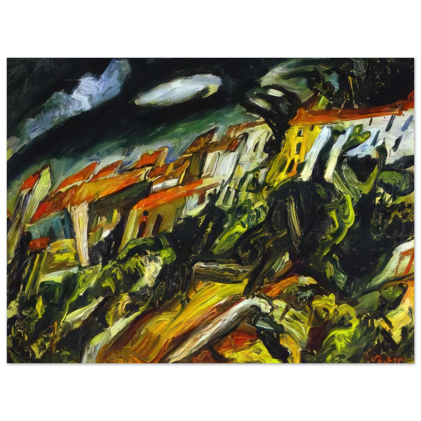 Chaim Soutine - VIEW OF CERET 75x100 cm / 30x40inches Fine Art Poster