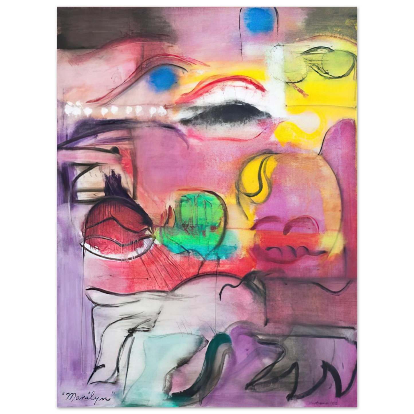 Grace Hartigan - Marilyn 75x100 cm / 30x40inches Fine Art Poster