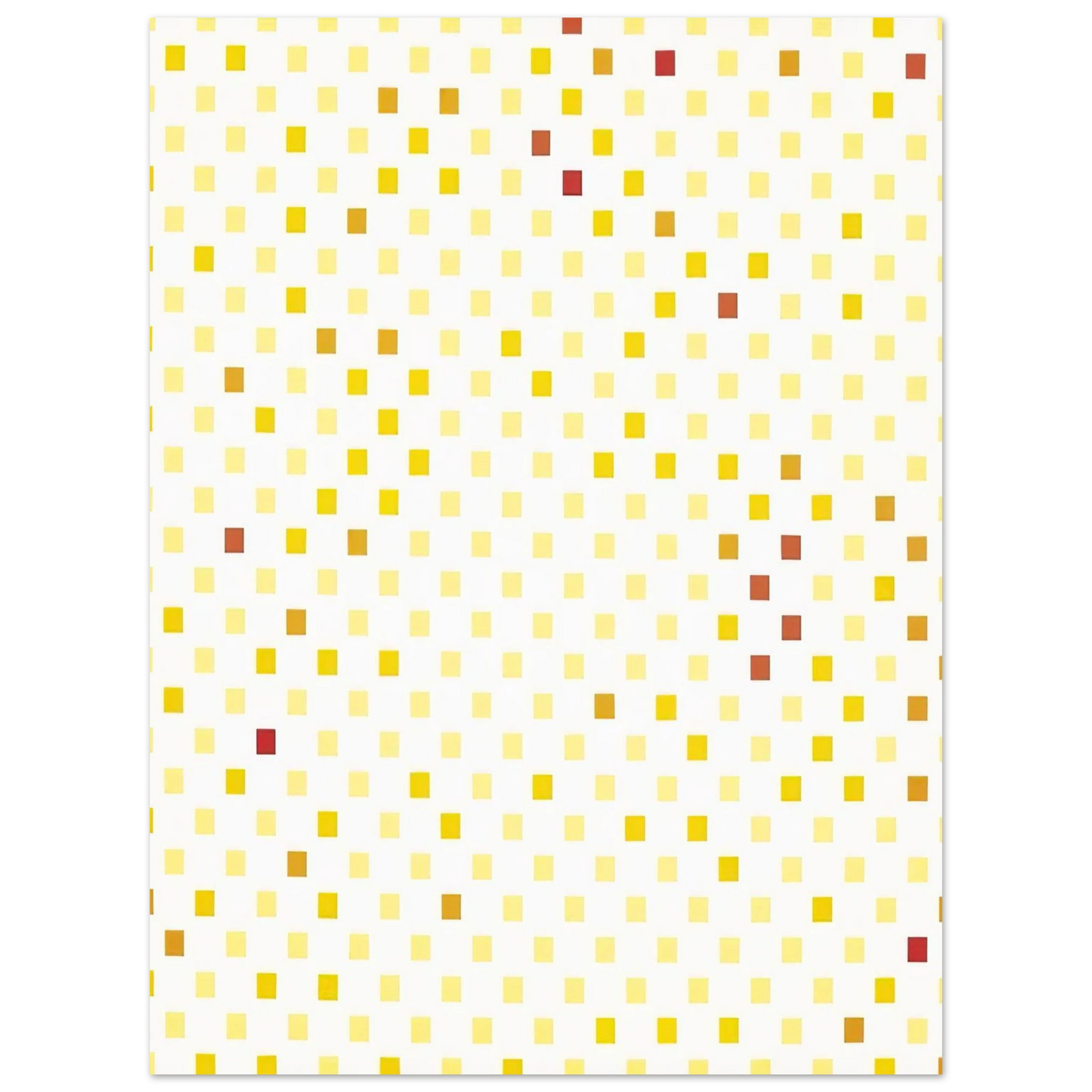 Francois Morellet - Répartition aléatoire du rouge au jaune suivant progression... - 1970 75x100 cm / 30x40inches Fine Art Poster