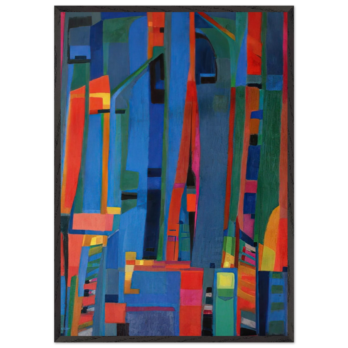 Salve Regina - 1945 - Alfred Manessier 70x100 cm / 28x40 inches Framed Art Print – Black Wooden Frame