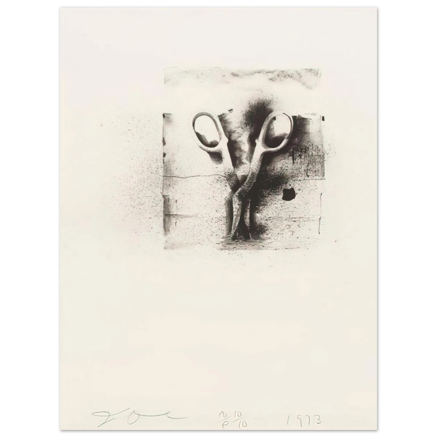 Jim Dine - UNTITLED FROM TEN WINTER TOOLS 1973 2 75x100 cm / 30x40inches Fine Art Poster