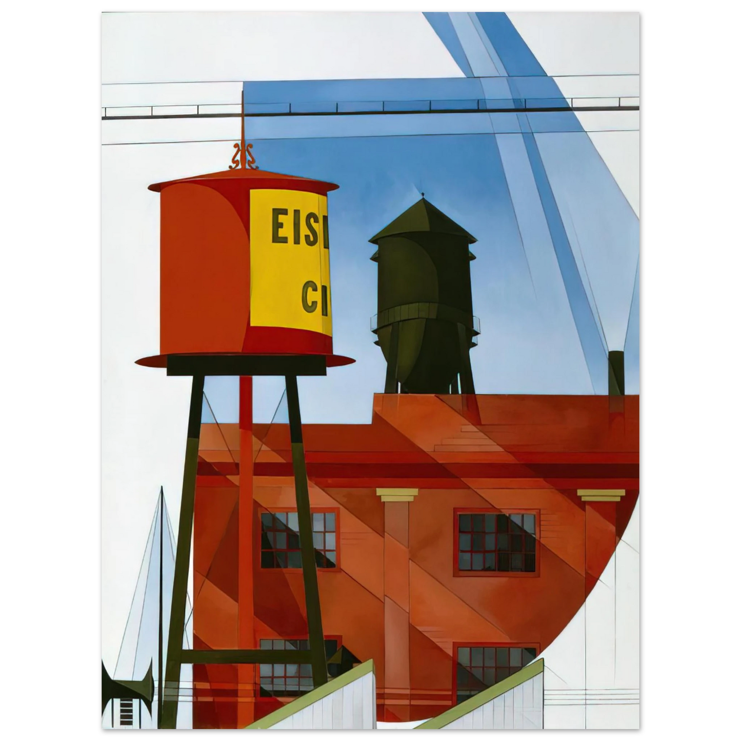 Charles Demuth - Buildings Abstraction, Lancaster - 1931 75x100 cm / 30x40inches Fine Art Poster
