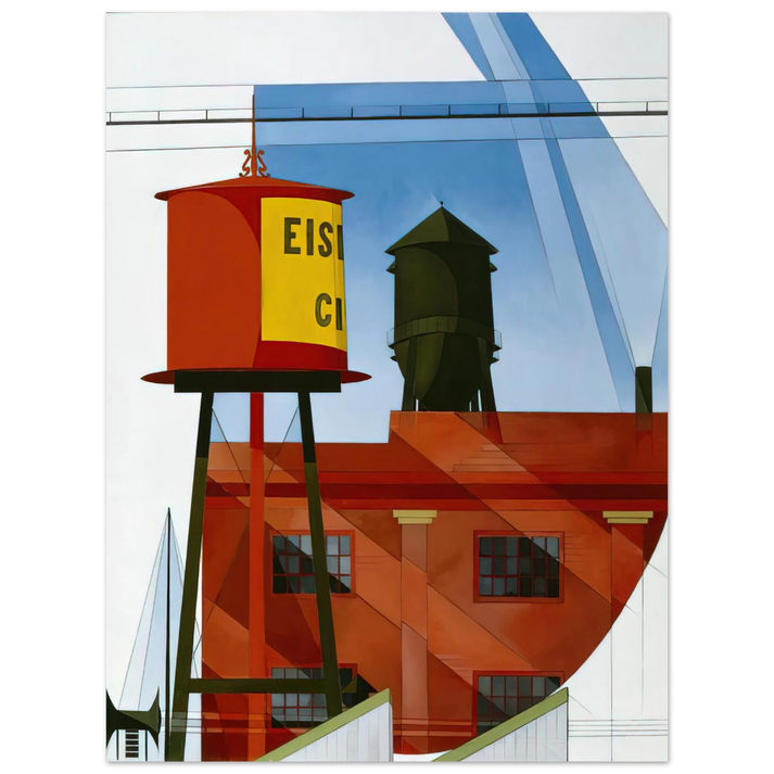 Charles Demuth - Buildings Abstraction, Lancaster - 1931 75x100 cm / 30x40inches Fine Art Poster