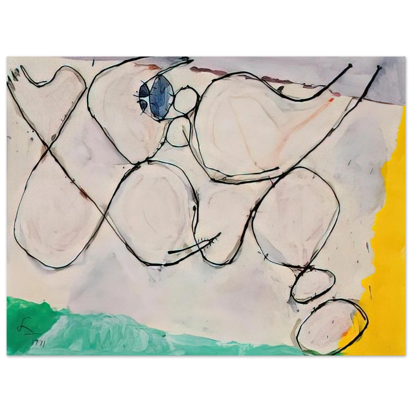Frank Lobdell - Untitled - 1971 75x100 cm / 30x40inches Fine Art Poster