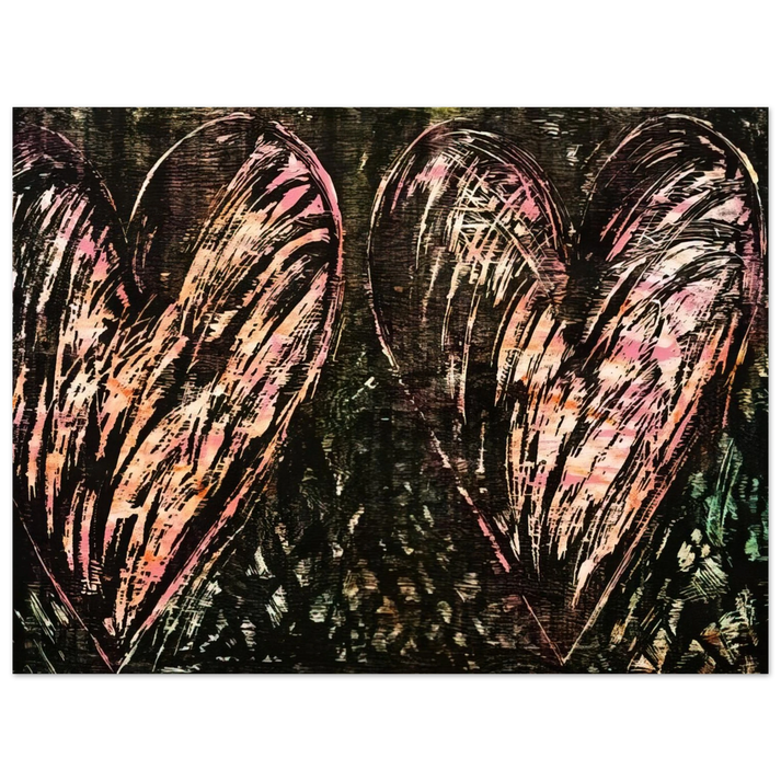 Jim Dine - TWO HEARTS IN A FOREST 1981 75x100 cm / 30x40inches Fine Art Poster