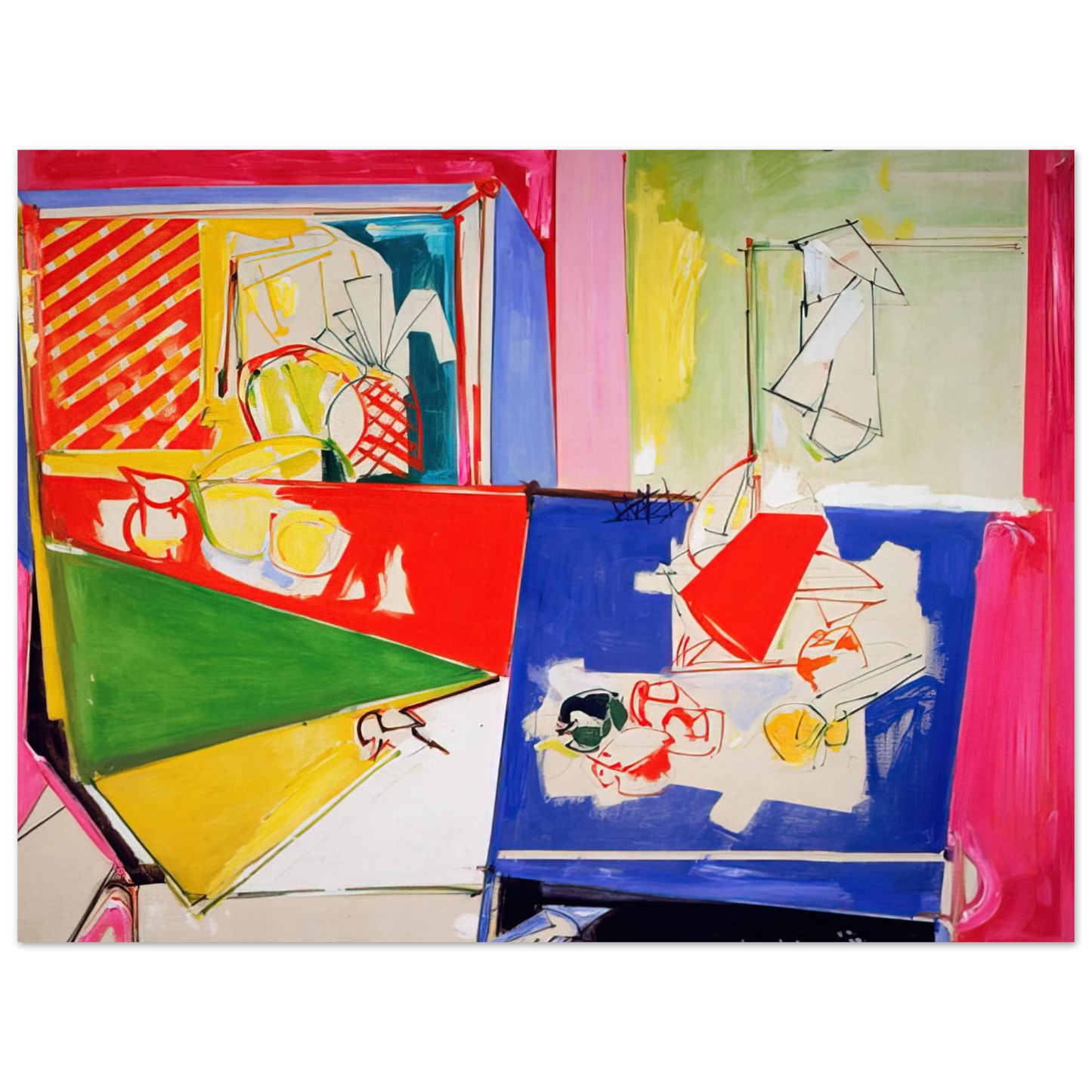 Hans Hofmann - Magenta and Blue 75x100 cm / 30x40inches Fine Art Poster