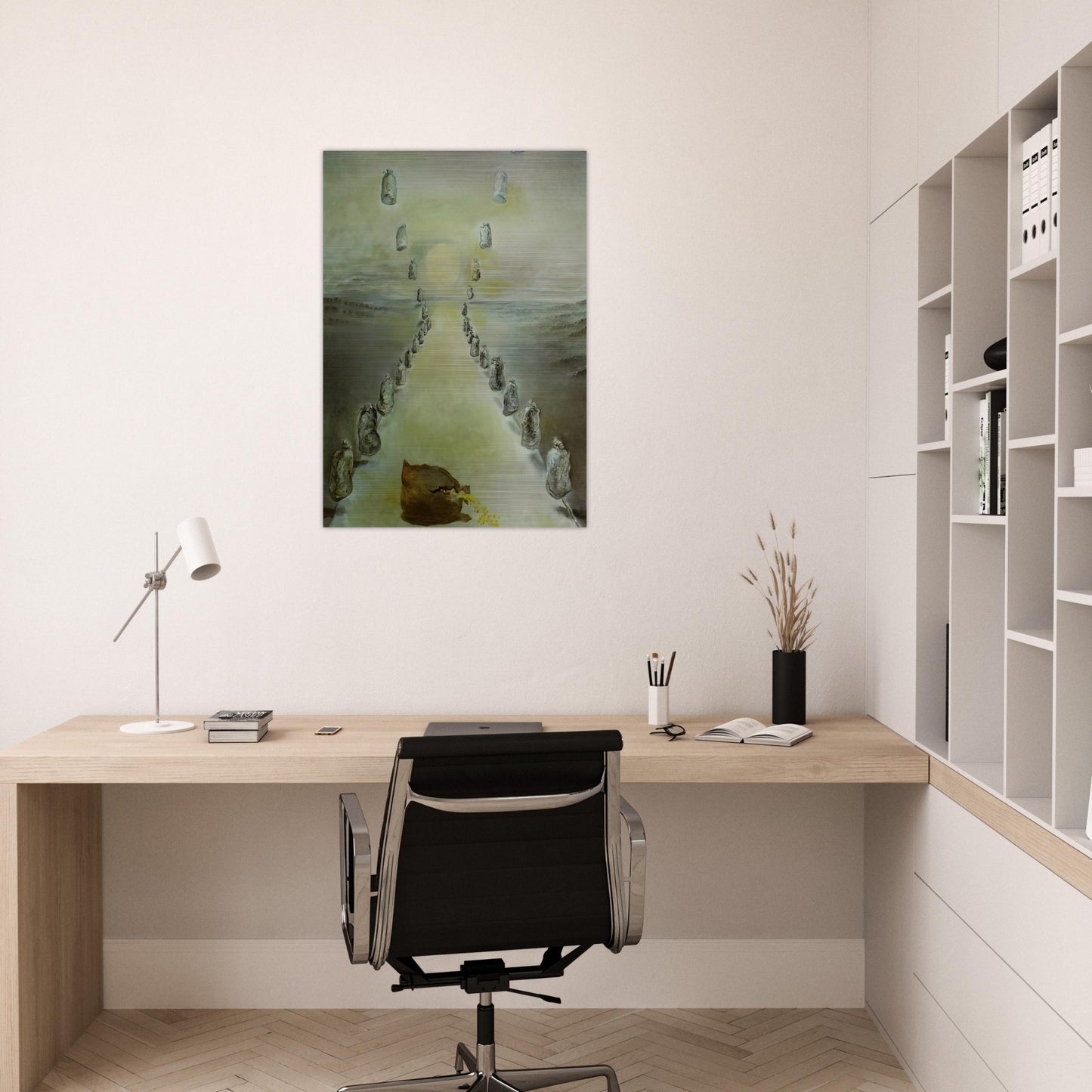 THE PATH OF ENIGMAS FIRST VERSION - Salvador Dali Brushed Aluminum Print - 70x100 cm / 28x40 inches | Salvador Dali Aluminum Print | Salvador Dali Prints