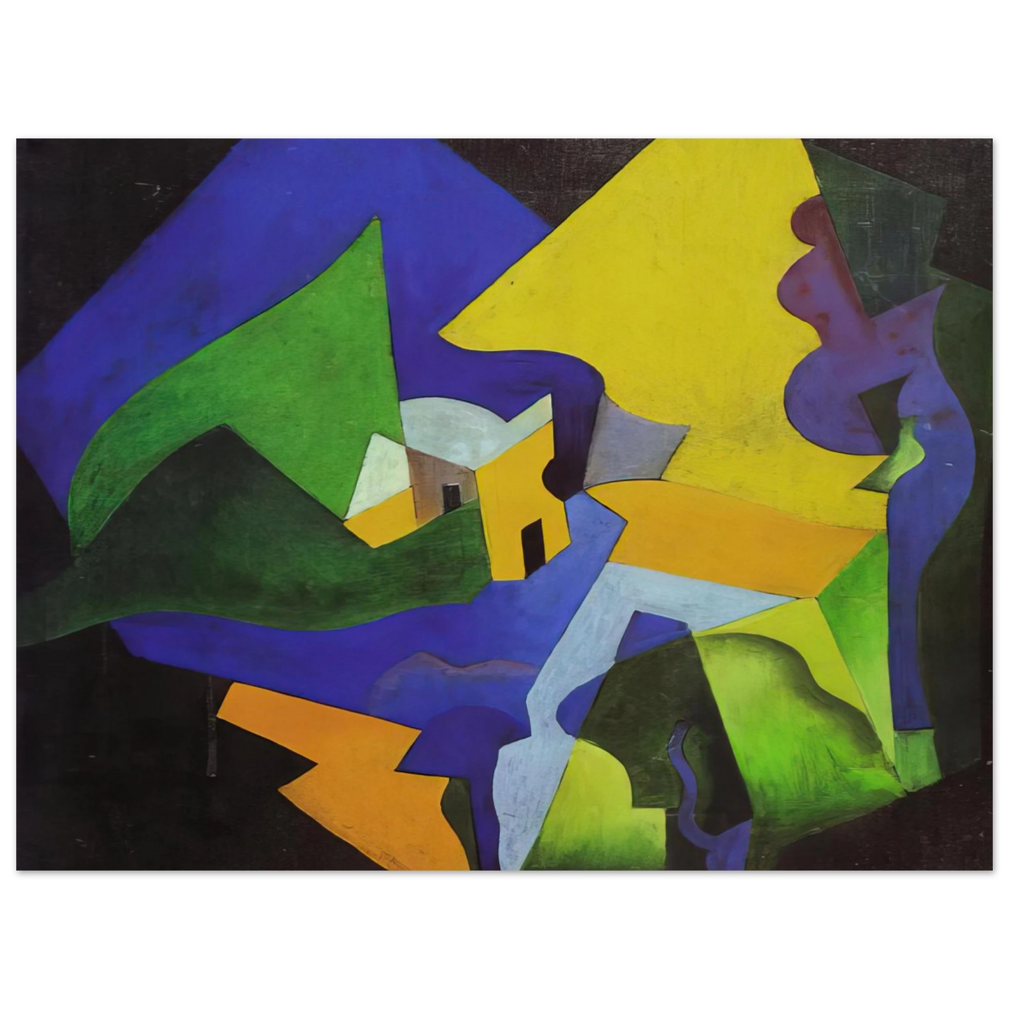 Enrico Prampolini - COSTRUZIONE SPAZIALE PAESAGGIO 1919 75x100 cm / 30x40inches Fine Art Poster